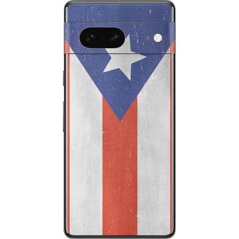 Puerto Rico Flag Distressed Pixel Skins